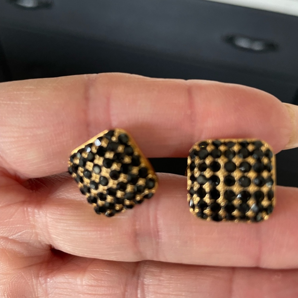 Gold and Black Stud Cufflinks